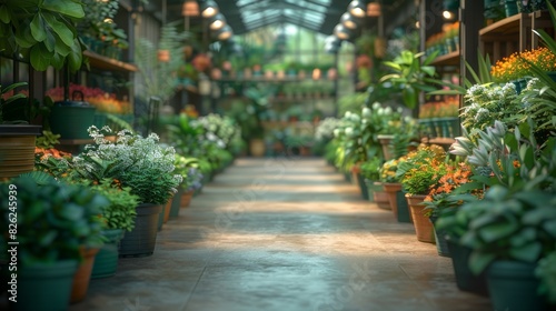 Blurred Background of a Garden Center Interior © Jardel Bassi