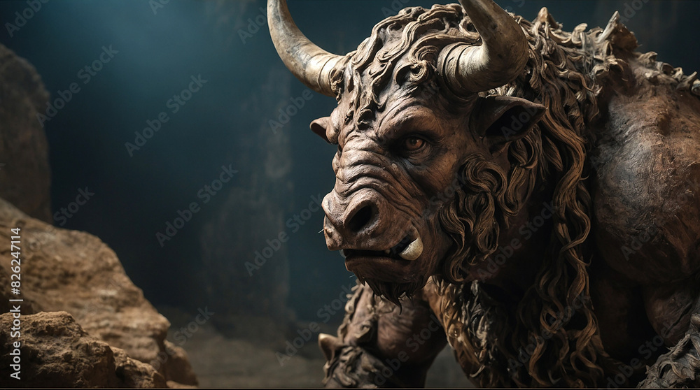 The Minotaur's monstrous form struck fear into the hearts of all who beheld it