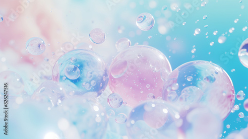 3d bubble illustration, water