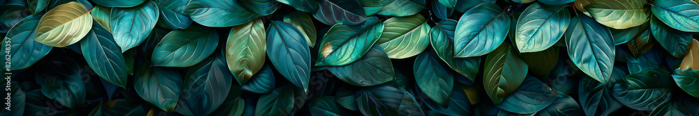Obraz premium Lush Assortment of Greenery Leaves in Rich Textures