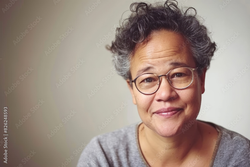 Beautiful Mature Woman in Glasses Portrait Beautiful Mature Woman in Glasses Portrait