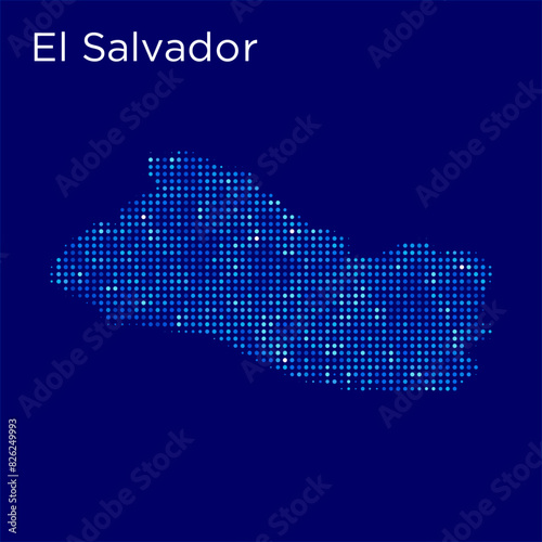 elsalvador map with blue bg photo