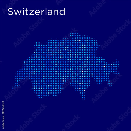 switzerland map with blue bg