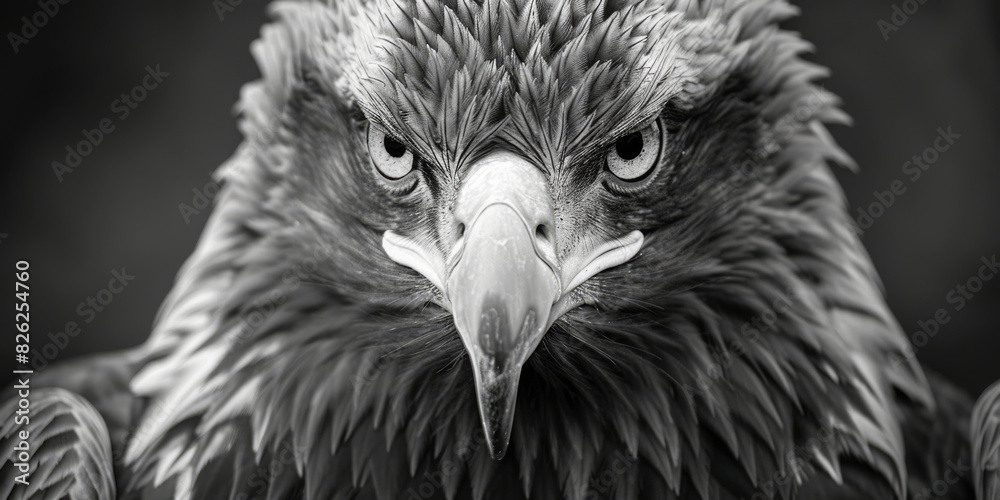 Fototapeta premium A close up of an eagle s face with its eyes open and its mouth open
