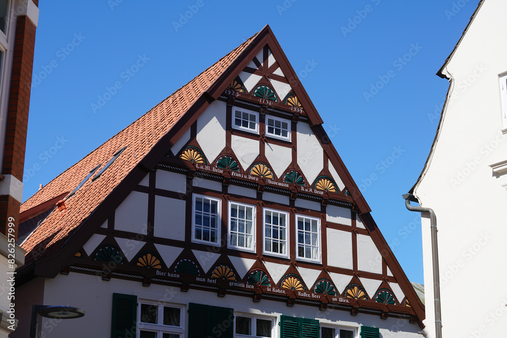 Schöner Fachwerk Gebäude Giebel in Eckernförde