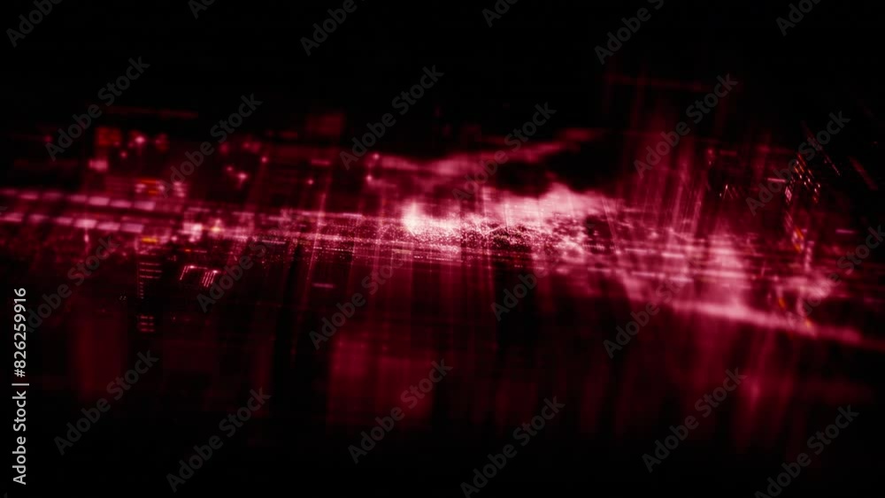 Futuristic screen display matrix, hi-tech digital data telemetry with encrypted numbers, display dynamic background for computer desktop screen display format