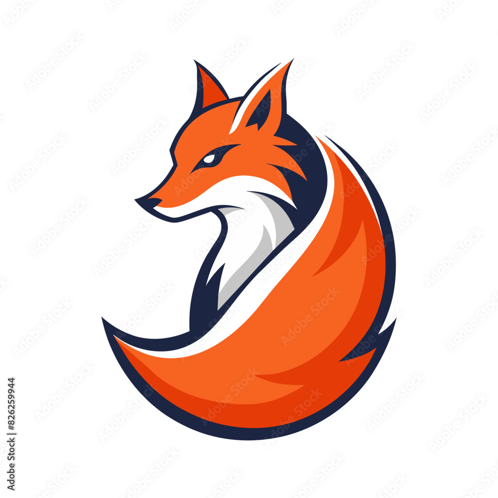 The fox logo icon vector illustration The fox logo icon vector illustration