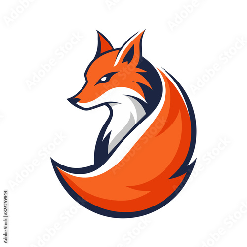The fox logo icon vector illustration