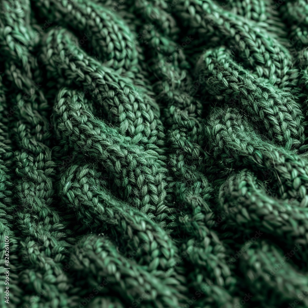 green knitted sweater closeup. green knitted sweater closeup.