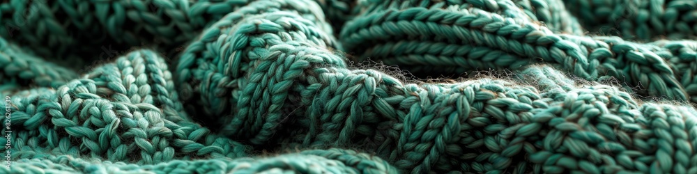 green knitted sweater closeup. green knitted sweater closeup.