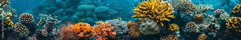 corals on the seabed. corals on the seabed.