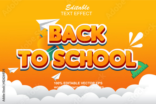 TEXT EFFECT BACK TO SCHOOL EPS FILE