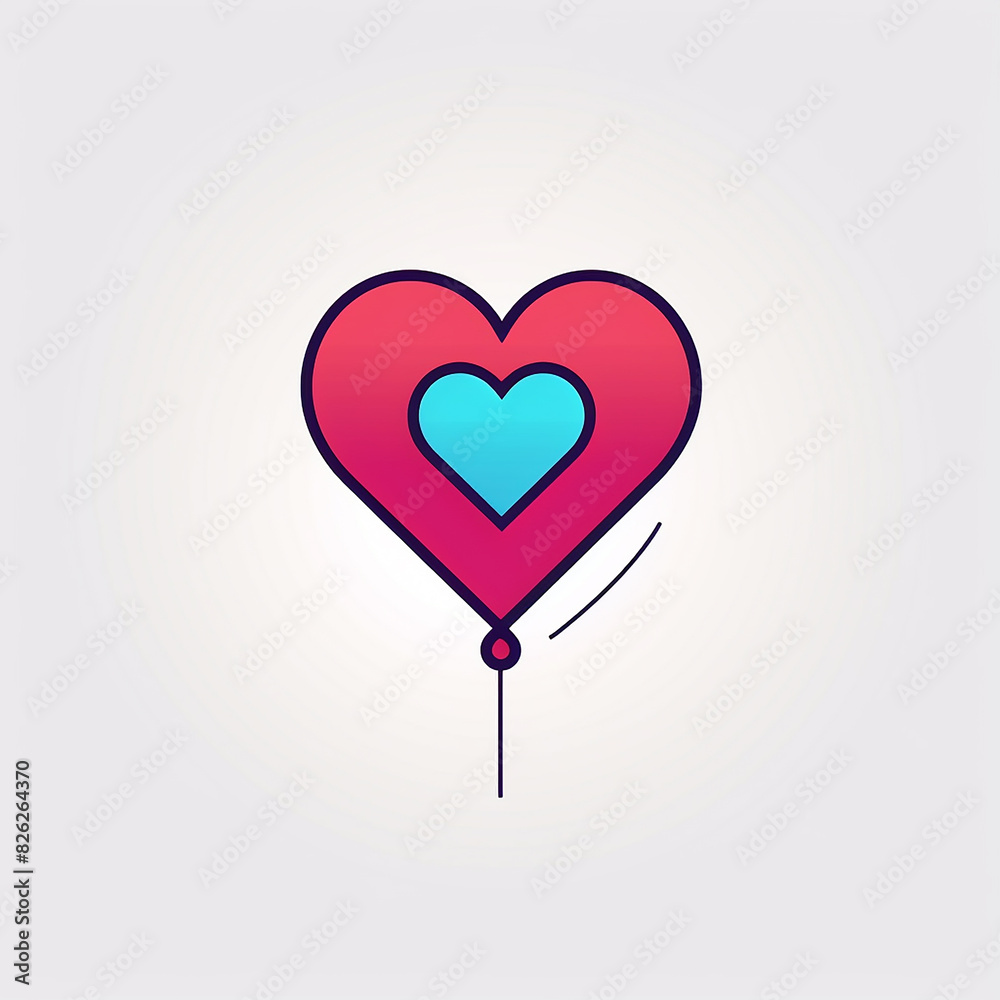 Heart-shaped_Balloon_Modern_Line_Icon_Vector Heart-shaped_Balloon_Modern_Line_Icon_Vector