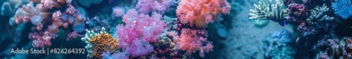 corals on the seabed. photo