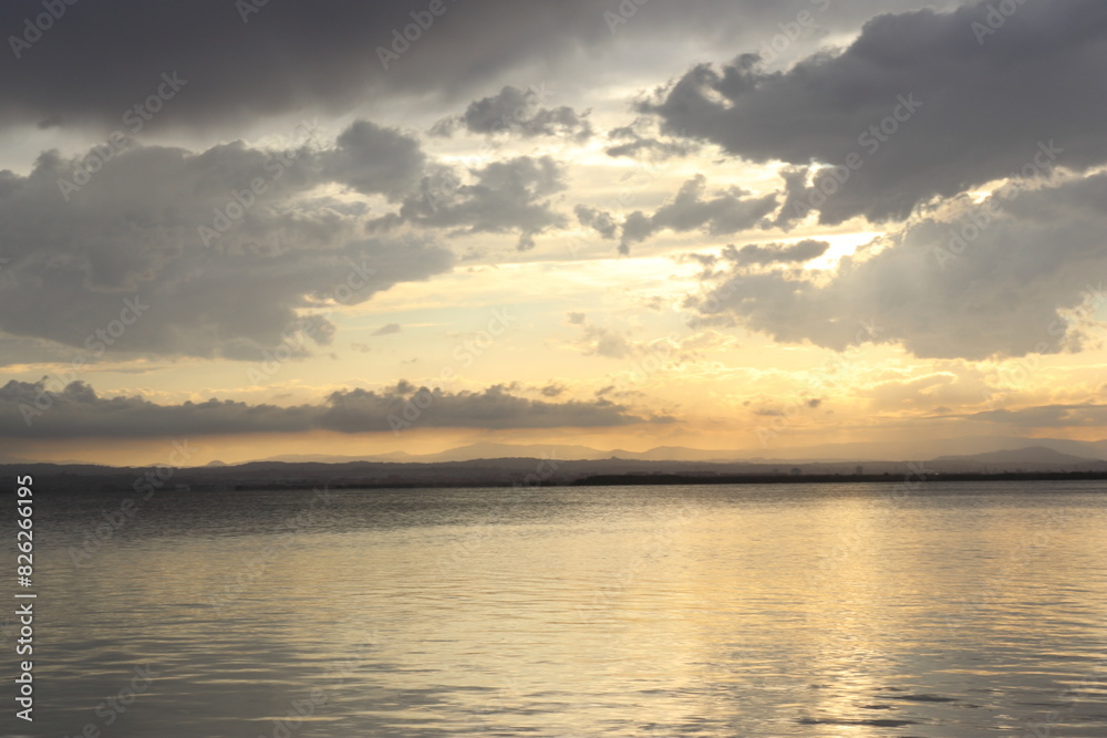 Beautiful sunset at Albufera Lake, Valencia Spain Beautiful sunset at Albufera Lake, Valencia Spain
