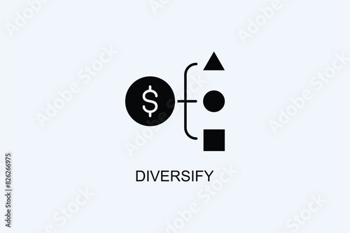 Diversify Vector Icon Or Logo Illustration