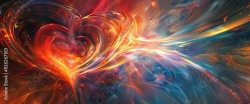 Love Depicted As A Burst Of Abstract Light, Abstract Background Images © SynthArt