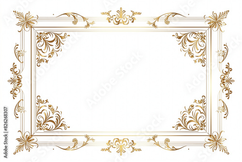  Retro ornamental golden frame