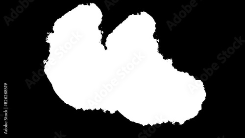 Grunge Paint Brush Stroke Transition on Black Background Abstract Painting Animation for 4K Video Editing