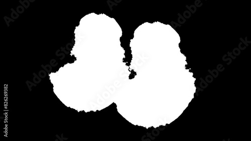 Grunge Paint Brush Stroke Transition on Black Background Abstract Painting Animation for 4K Video Editing