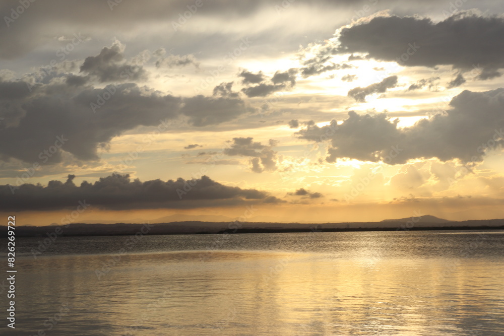 Beautiful sunset at Albufera Lake, Valencia Spain Beautiful sunset at Albufera Lake, Valencia Spain