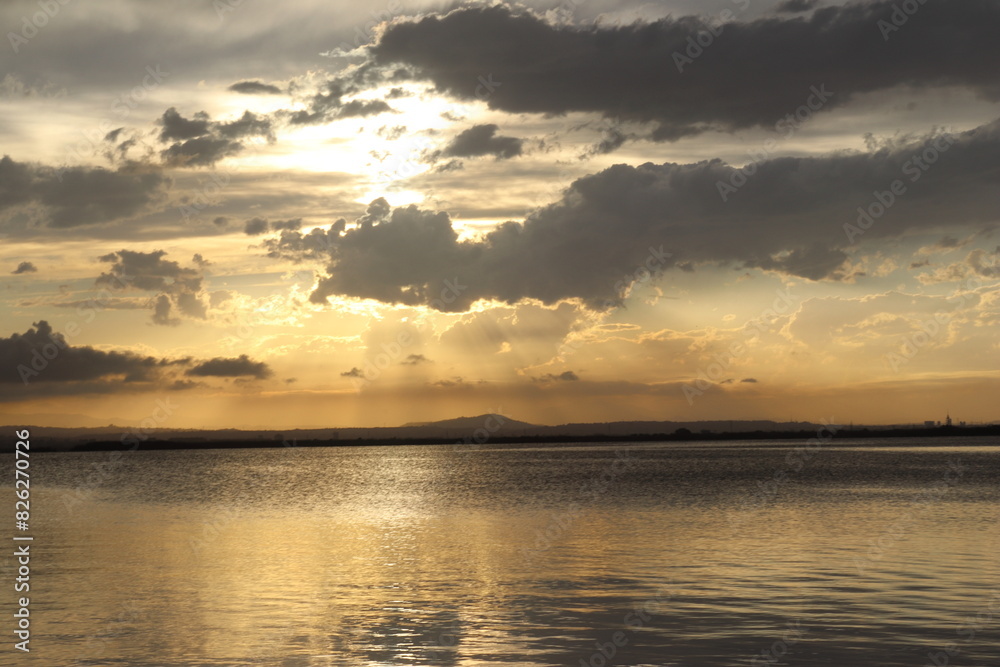 Beautiful sunset at Albufera Lake, Valencia Spain Beautiful sunset at Albufera Lake, Valencia Spain