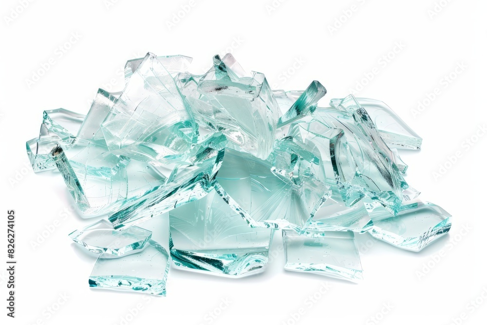 Broken shattered glass texture isolated Broken shattered glass texture isolated