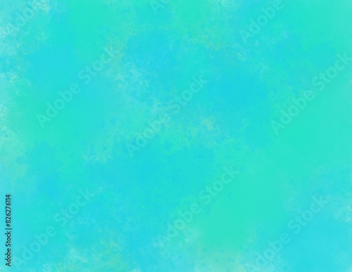 Abstract watercolor background for design in turquoise, green color