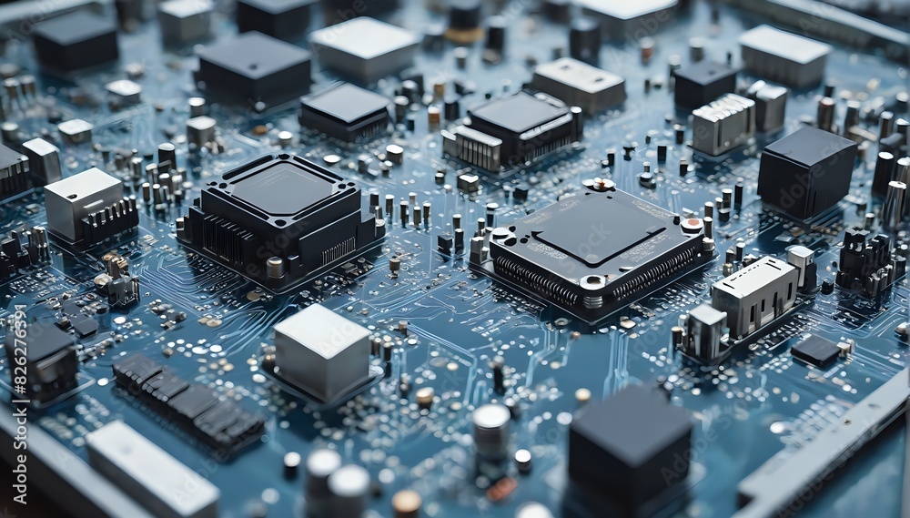 A Close-Up of a Computer Motherboard A Close-Up of a Computer Motherboard