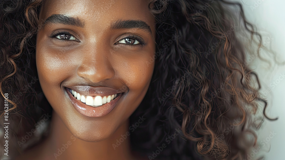 Radiant smile portrait of a joyful young woman Radiant smile portrait of a joyful young woman