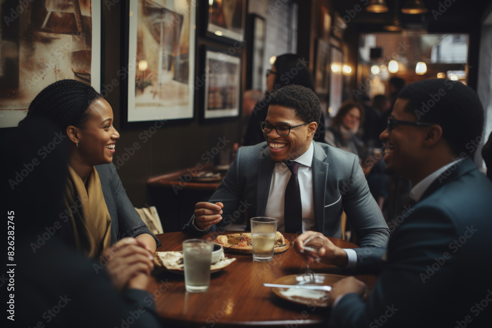 Business Meeting Over Lunch in Manhattan 