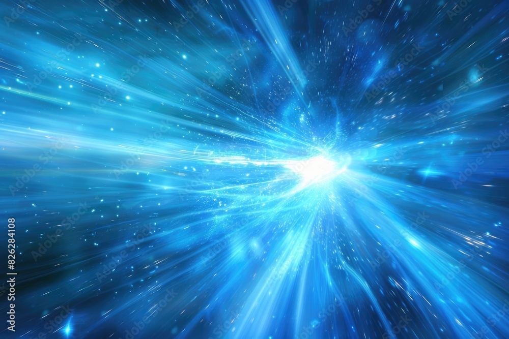 Blue Image: Speed of Light - Blurry Abstract Universe Travel Concept Blue Image: Speed of Light - Blurry Abstract Universe Travel Concept