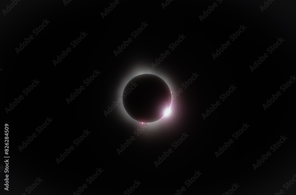 Moment of totality during total solar eclipse 2024 in Canada. Moment of totality during total solar eclipse 2024 in Canada.