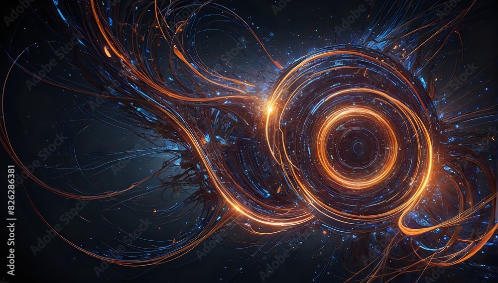 Obraz premium AI-Inspired Artwork: A Digital Neural Network Visualization