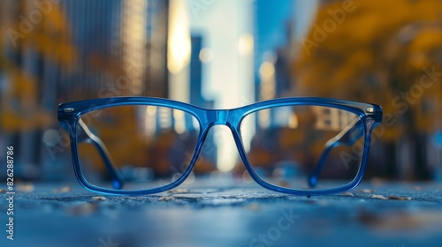 The Blue Glasses Close-up photo