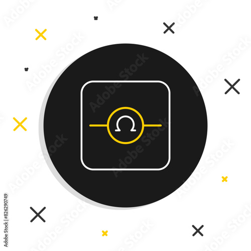 Line Ohmmeter icon isolated on white background. Colorful outline concept. Vector