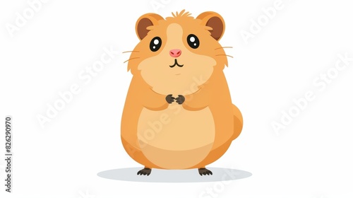 Cute hamster. Flat vector illustration.