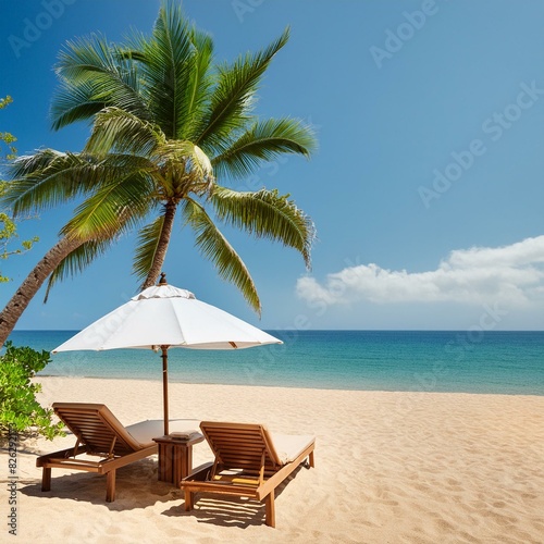 beach with palm trees