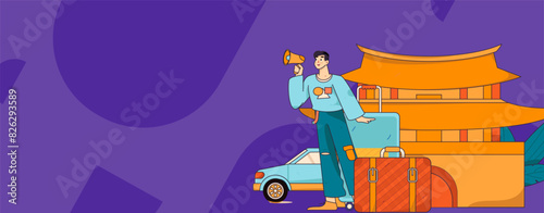 People exercising healthy running vector internet operation illustration
