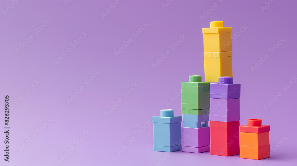 Colored building blocks Colored building blocks