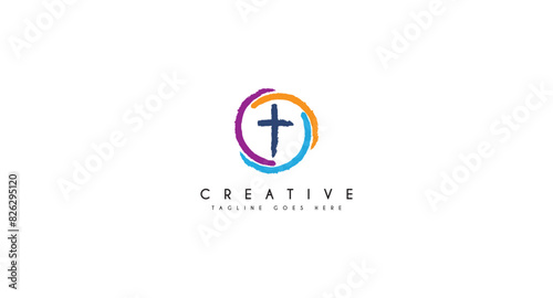 Morning Summer Sun Jesus Cross Christian Church Chapel logo design inspiration