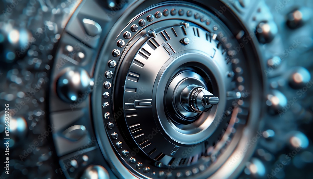 Close-up of a metallic vault door lock with intricate details, symbolizing security, protection, and data privacy. Close-up of a metallic vault door lock with intricate details, symbolizing security, protection, and data privacy.
