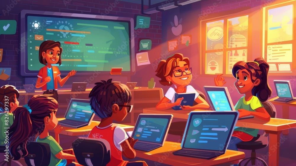 The concept of inclusive education is illustrated in this modern ...