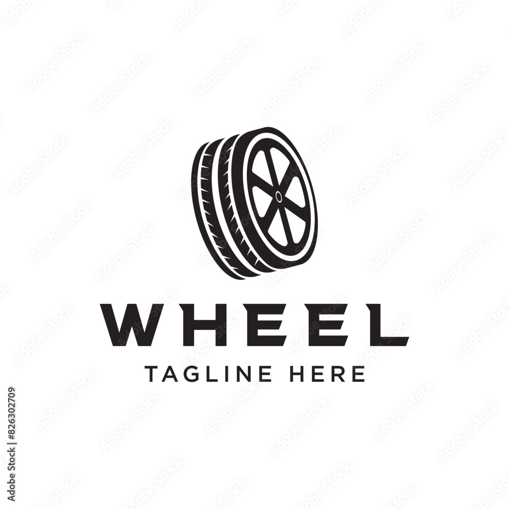 Tire or wheel logo template design with creative ideas. Logo for tire shops, workshops and companies.