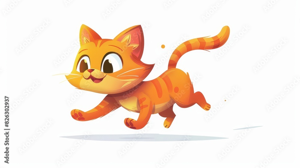 Animal running on white. Vietnamese zodiac sign, astrological symbol. Domestic animal, pet. Modern illustration. Flat design. 2023 Lunar New Year, Tet card. Banner element. Animal running on white. Vietnamese zodiac sign, astrological symbol. Domestic animal, pet. Modern illustration. Flat design. 2023 Lunar New Year, Tet card. Banner element.