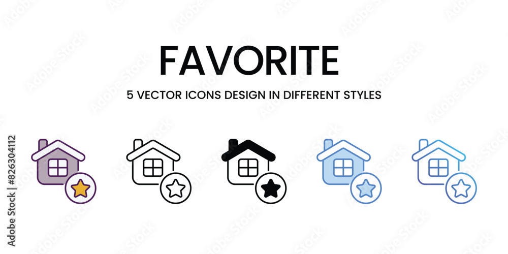Favorite icons vector set stock illustration. Favorite icons vector set stock illustration.