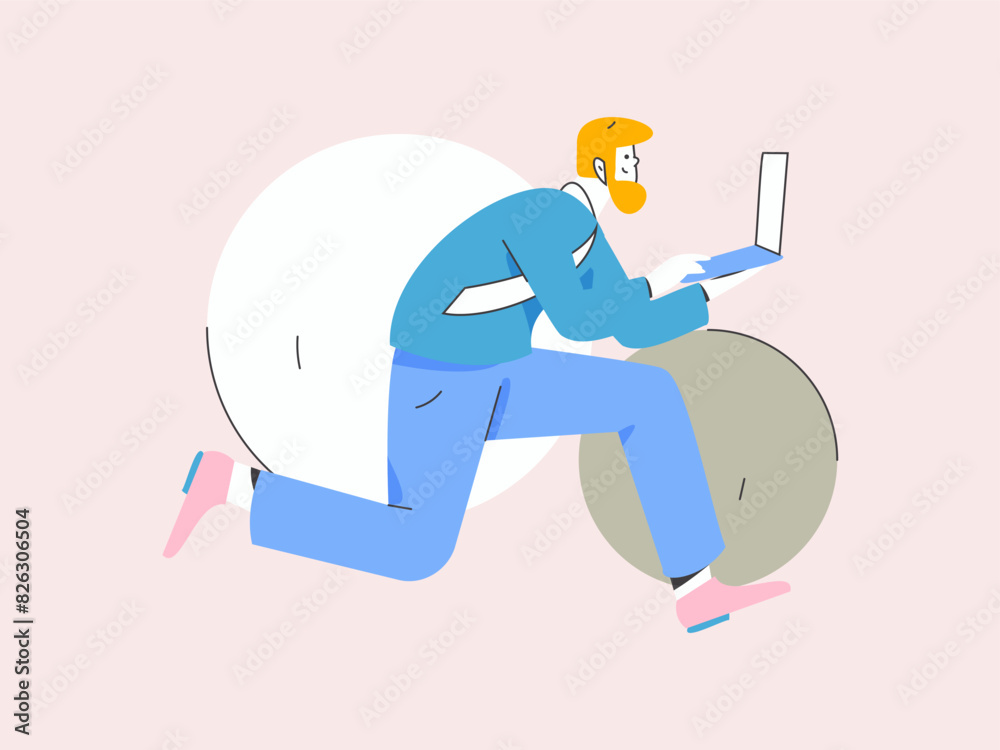 People exercising healthy running vector internet operation illustration
People exercising healthy running vector internet operation illustration