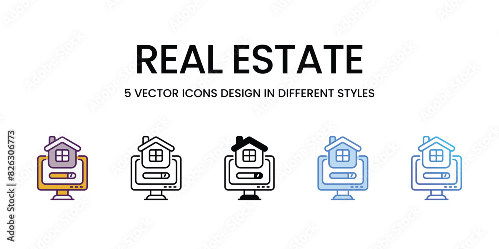 Real Estate icons vector set stock illustration. Real Estate icons vector set stock illustration.