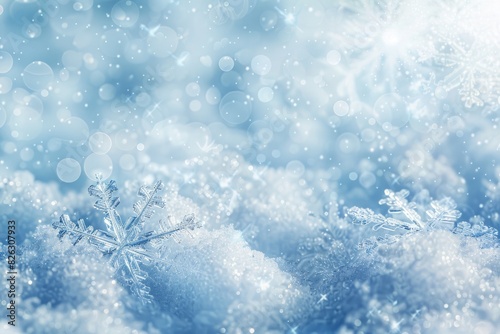 Crystal Snowflake Frozen Texture Background
