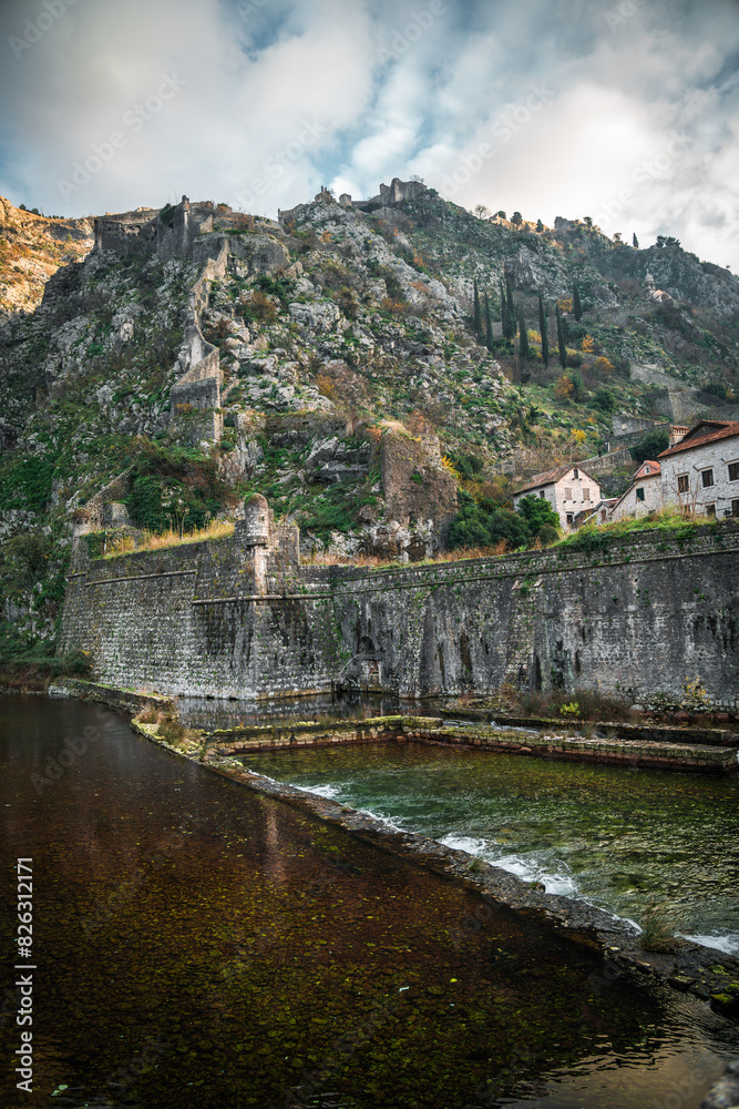 Clouds over the mountains in Montenegro are a reflection of the sea Clouds over the mountains in Montenegro are a reflection of the sea